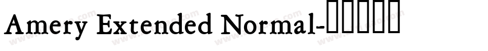 Amery Extended Normal字体转换